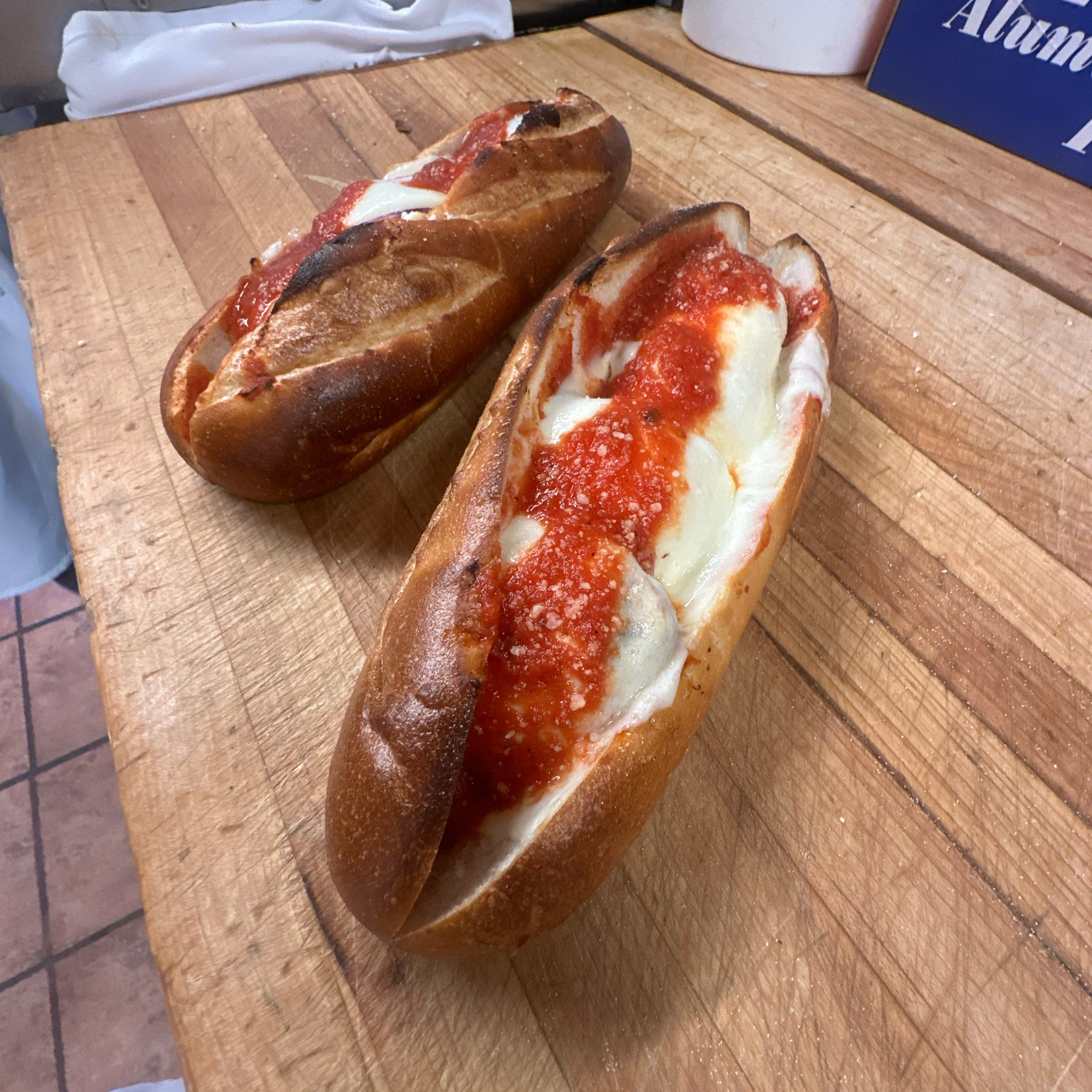 Meatball Parmigiana Sub.