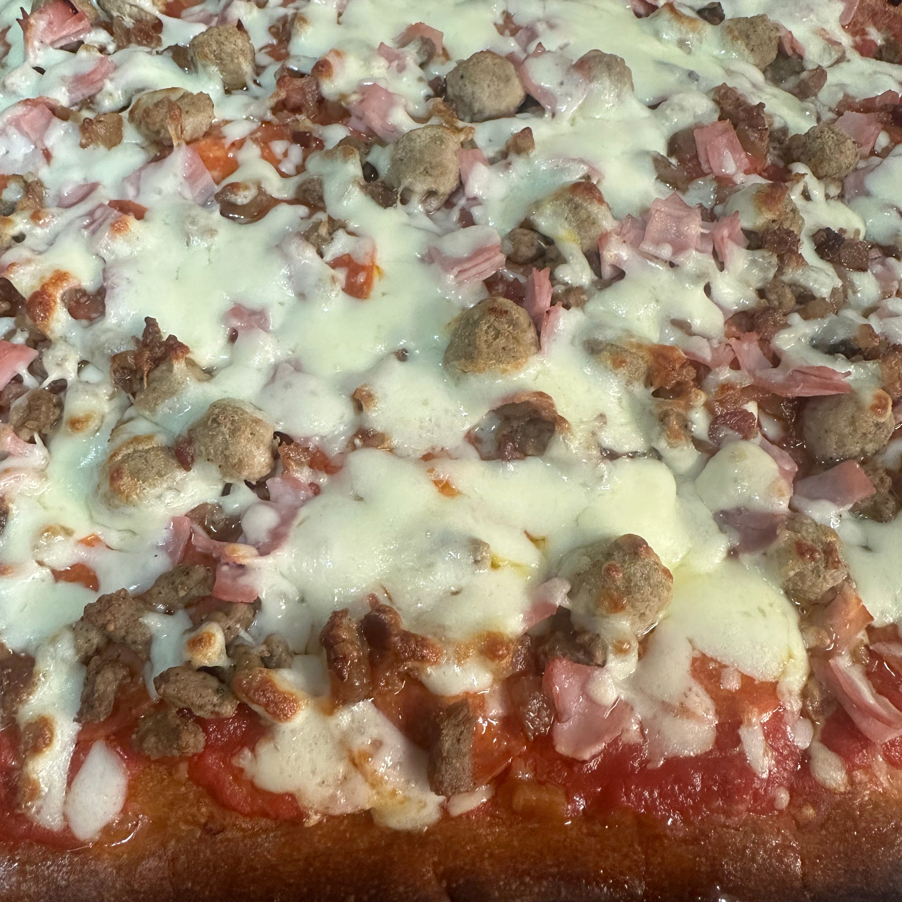 Meatlovers Sicilian Pizza.