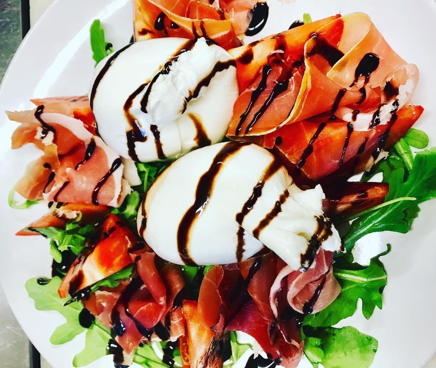 Prosciutto & Fresh Mozzarella Cheese.