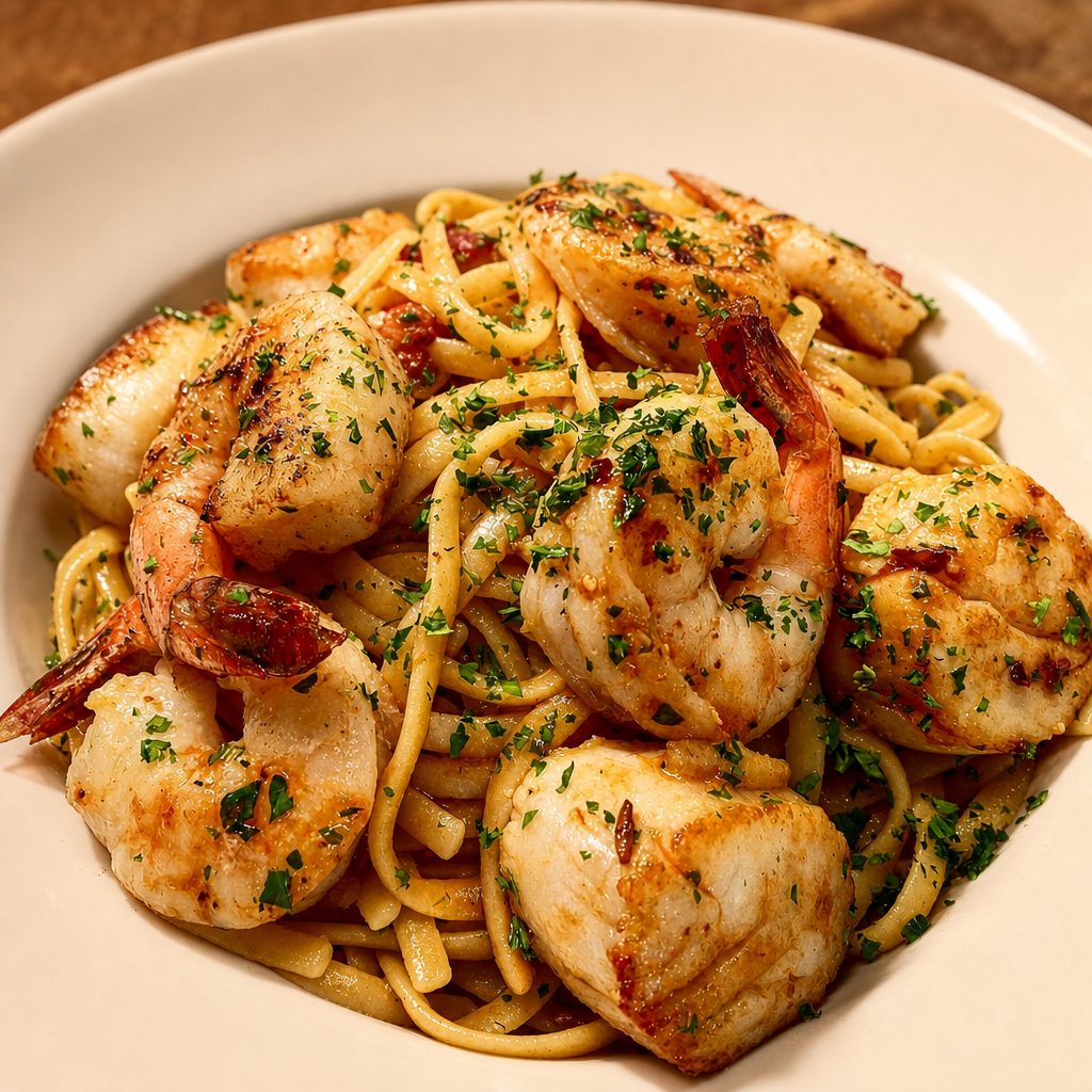 Shrimp & Scallop Scampi.